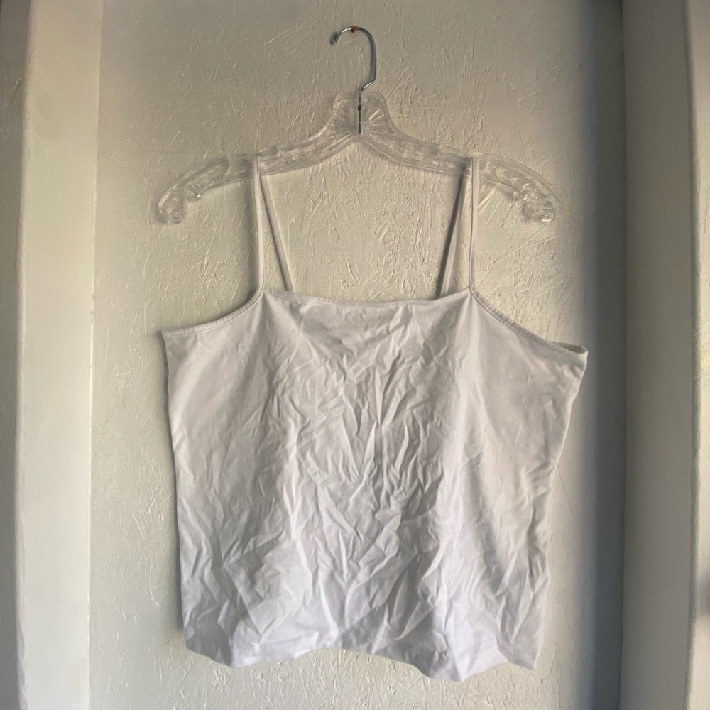 White Spaghetti Strap Top - ignore the wrinkles! 😉